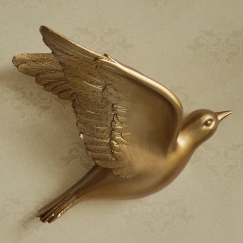 Afralia™ Resin Little Bird Wall Decoration 3D Home Decor Modern Crafts Background Wall