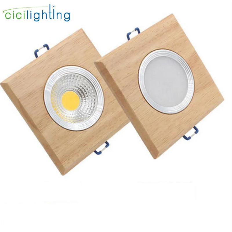 Afralia™ Solid Wood LED Downlight 3W 5W Recessed Spotlights, Modern Industrial Ceiling Lamp