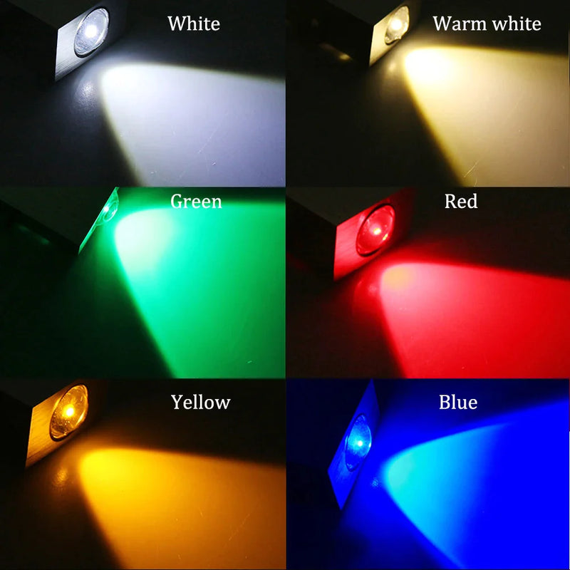 Afralia™ LED Square Wall Lamp for Bedroom/Dining/Restroom - Modern Up Down Spot Light