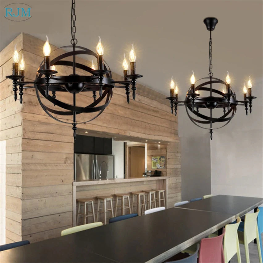 Afralia™ Iron Pendant Light: Vintage Industrial Style for Home, Restaurant, Bar Lighting.