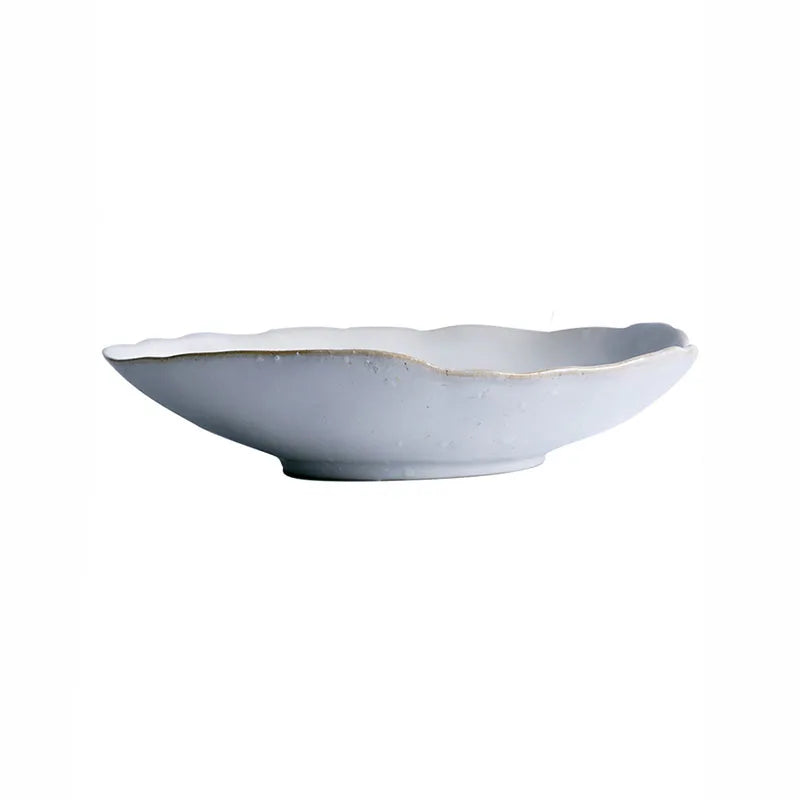 Afralia™ Ceramic Irregular Shape Bowl and Plate Set