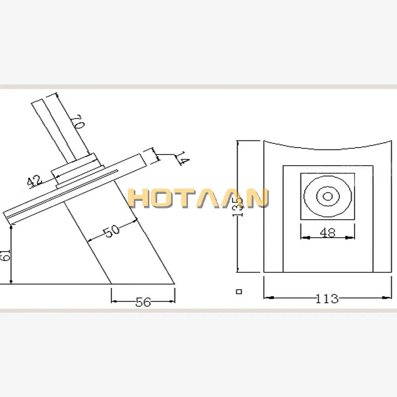 Afralia™ Copper Chrome Waterfall Bathroom Faucet Mixer for Basin Hot and Cold Water