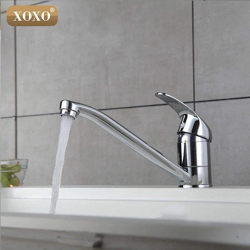 Afralia™ XOXO Chrome Bathroom Faucet for Vanity Vessel Sinks - Single Handle Basin Mixer