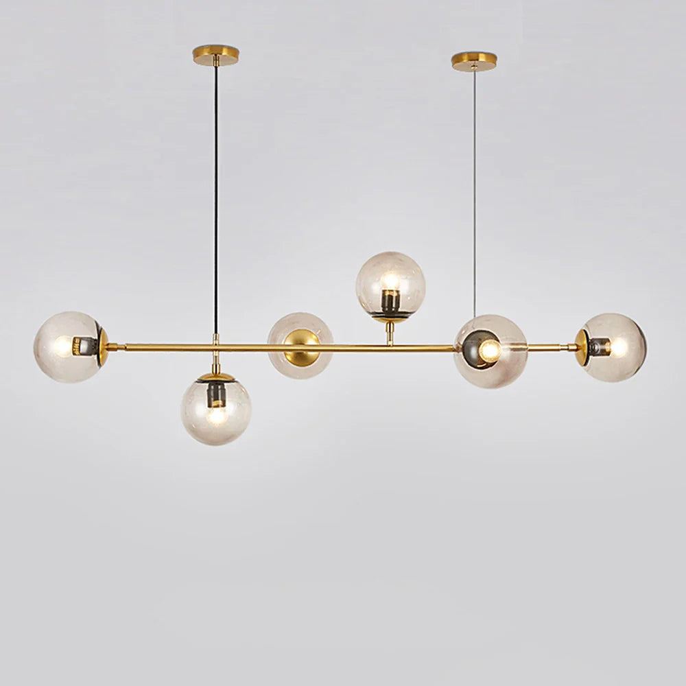 Afralia™ Glass Ball LED Chandelier: Nordic Industrial Edison Lighting Fixture