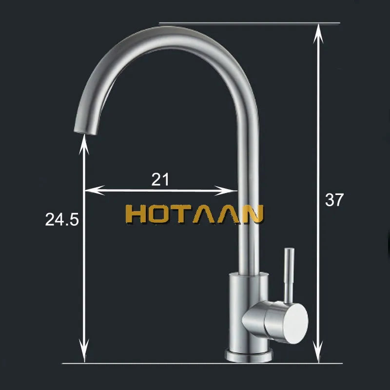 Afralia™ Brushed Nickel Stainless Steel Kitchen Faucet with Single Handle and Single Hole