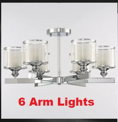 Afralia™ Double Glass LED Crystal Chandelier in Chrome Finish for Living Room