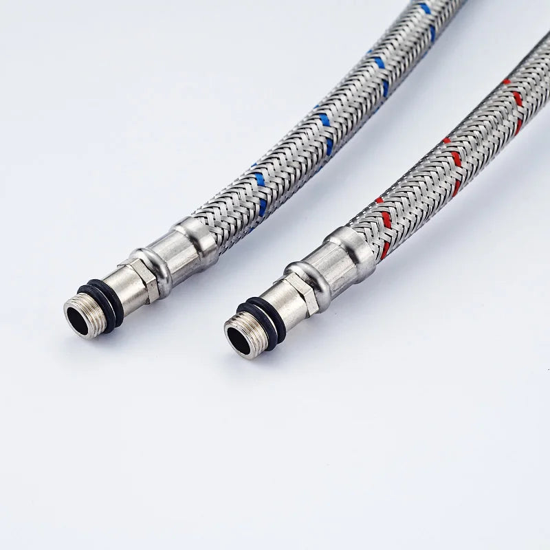 Afralia™ Stainless Steel Flexible Plumbing Hoses for Cold and Hot Water