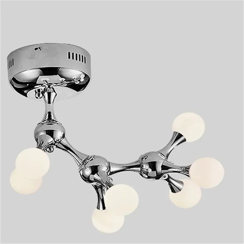 Afralia™ Modern DNA Molecule Dome Ceiling Light for Living Room, Dining Room & Bedroom