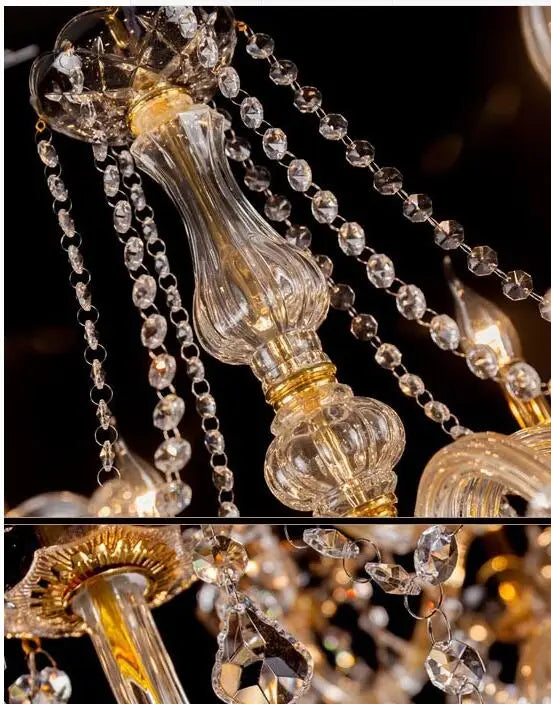 Afralia™ Modern Crystal Chandelier | Luxury Double Layer 18 Arms | Large Living Room Lamp