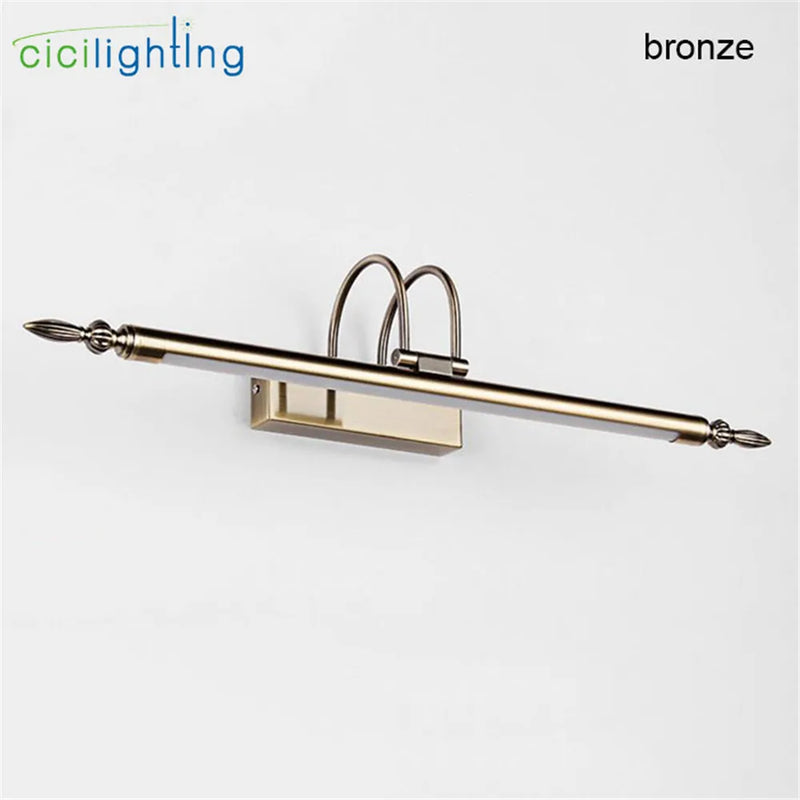 Afralia™ Europe Style LED Vanity Lights - Nickel Bronze Plated Bathroom Mirror Lamp