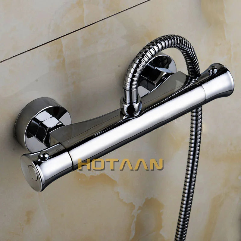 Afralia™ Thermostatic Shower Faucet Mixer for Hot and Cold Water