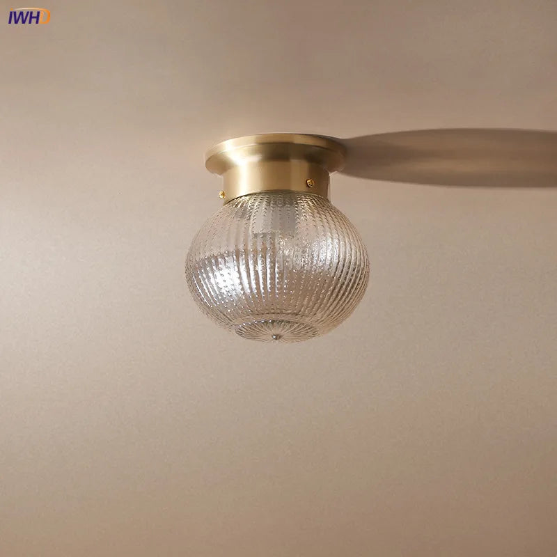 Afralia™ LED Copper Ceiling Light Modern Kitchen Hallway Luminaria Balcony Porch Lighting