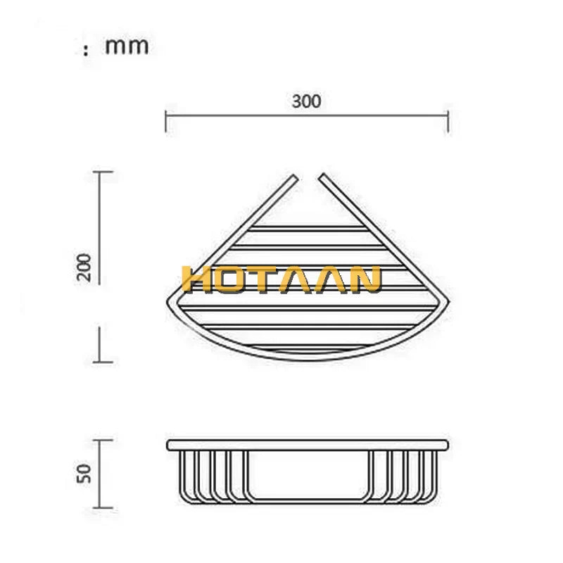 Afralia™ Aluminum Antique Finish Shower Basket Holder Shelf, Single Layer