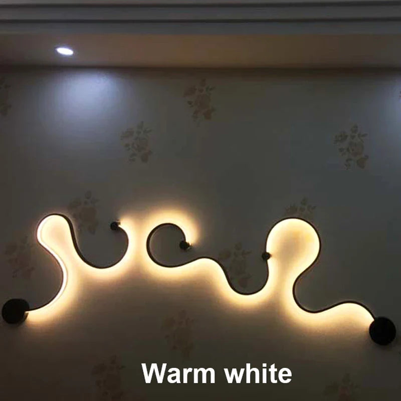 Afralia™ Wave Design LED Chandelier for Dining Room and Living Room Lighting