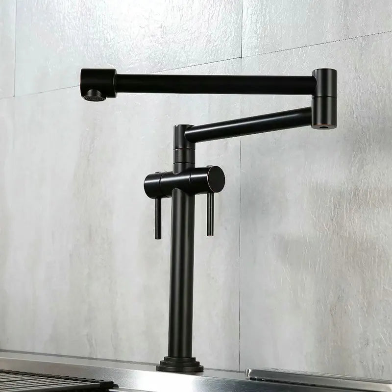 Afralia™ Kitchen Faucet: Solid Brass Deck Mounted Sink Mixer in Multiple Finishes
