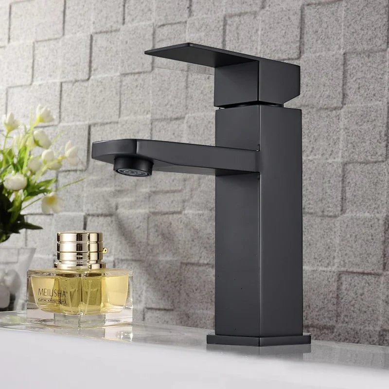 Afralia™ Basin Faucet Single Handle Deck Mounted Mixer for Bathroom Sink