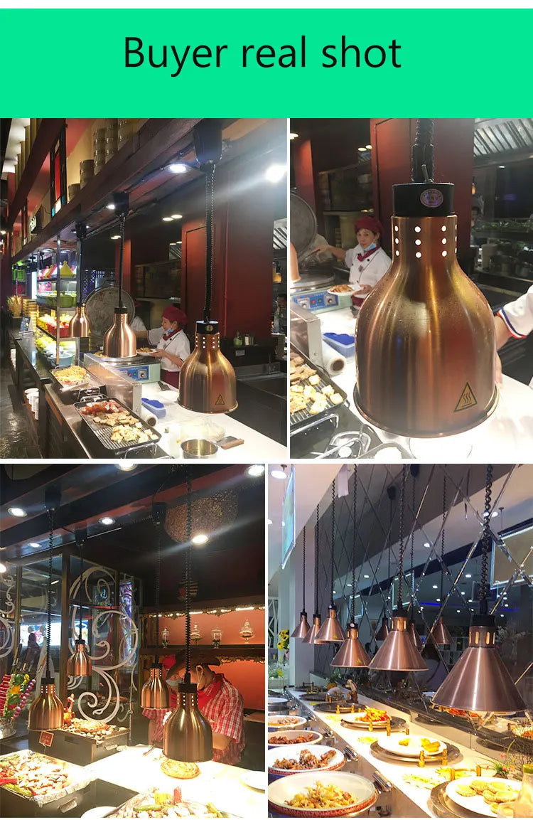 Afralia™ 250W Electric Heat Lamp Food Preservation Pendant Light