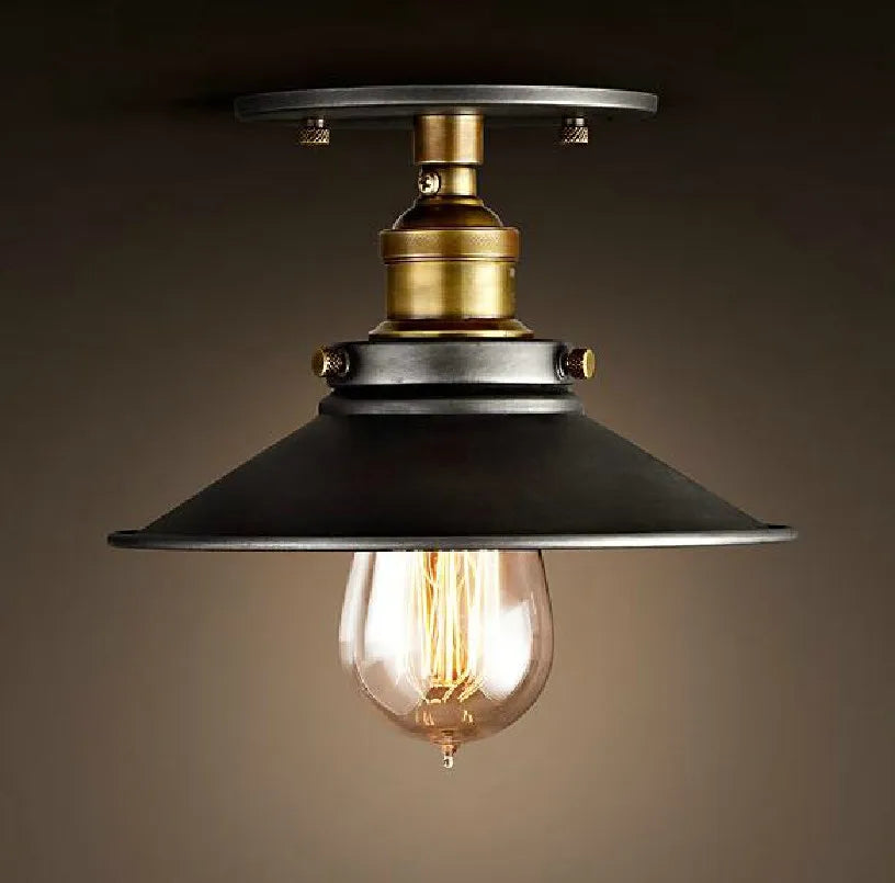 Afralia™ American Copper Ceiling Lamp | Simple Country Style Home Lighting