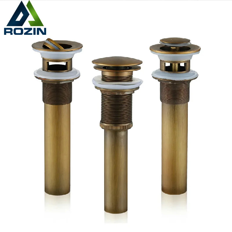 Afralia™ Antique Brass Basin Sink Drain - 6 Styles