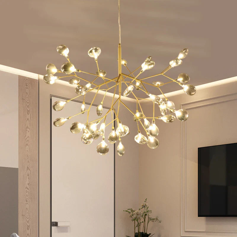 Afralia™ LED Branch Chandelier: Heracleum Lustre Salon Lighting for Kitchen, Bar, and Restaurant