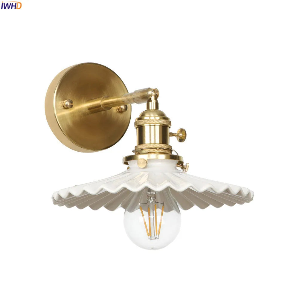 Afralia™ Nordic Ceramic LED Wall Light Switch for Bedroom Stair Bathroom Mirror