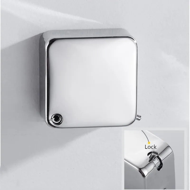 Afralia™ Stainless Steel Retractable Clothesline Laundry Hanger Drying Rack Organizer