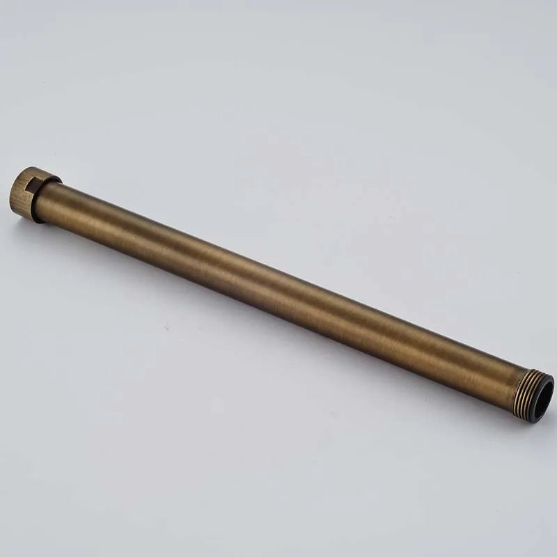 Afralia™ Antique Brass Shower Faucet Pipe Extension Tube 30cm - Heighten Pipe Bar