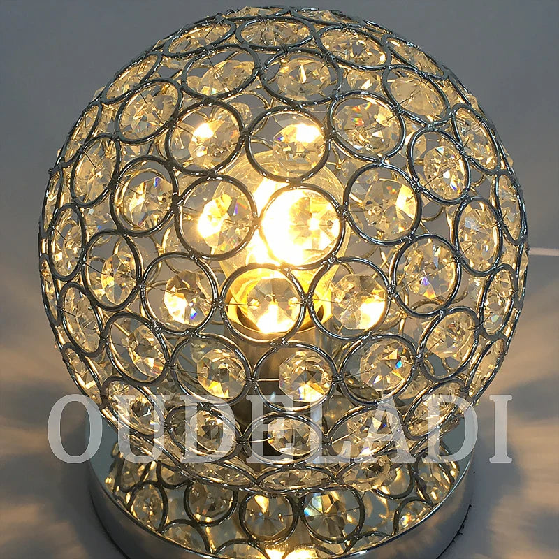 Afralia™ Crystal Table Lamp: Modern Desktop E27 LED Desk Lamp for Parlor, Bed Room, Bedside Cabinet