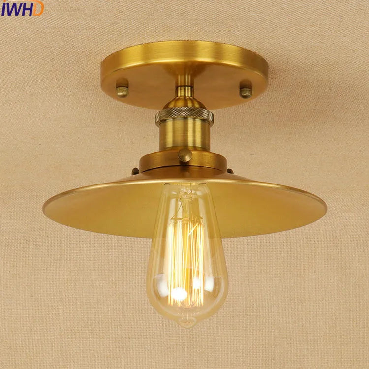 Afralia™ Copper Edison LED Ceiling Light: Vintage Industrial Loft Style Fixture