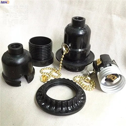 Afralia™ E27 Bulb Holder with Switch 110-220V Socket Vintage CE UL Compliant