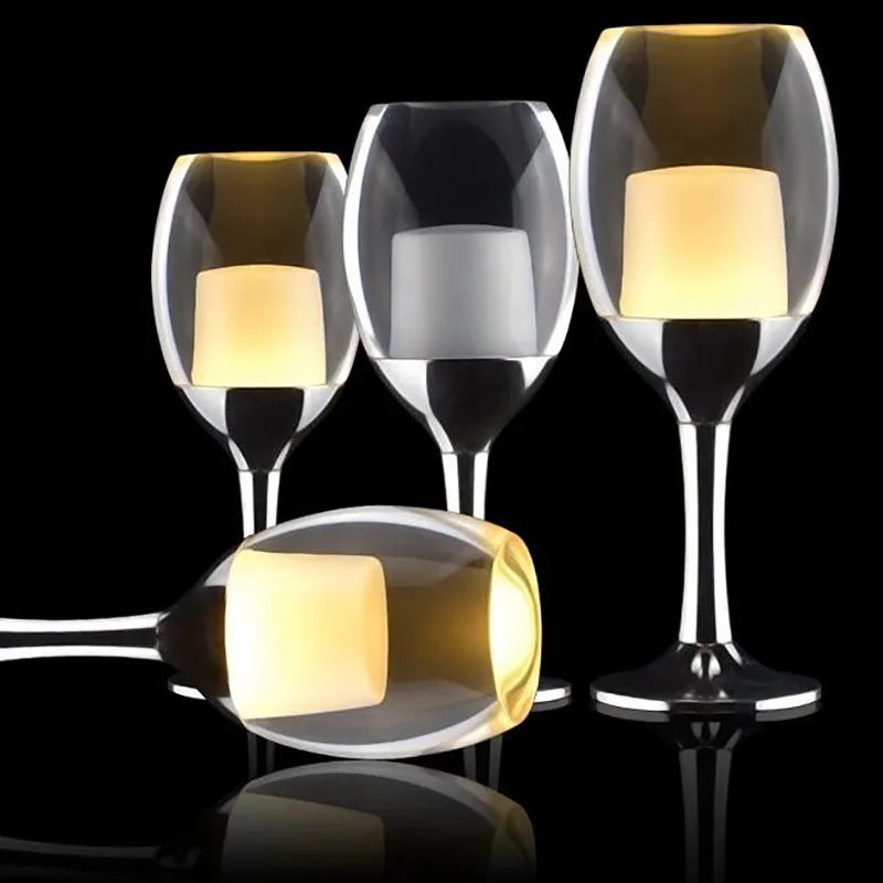 Afralia™ Modern Acrylic Wine Glass Pendant Light for Dining and Bar Area