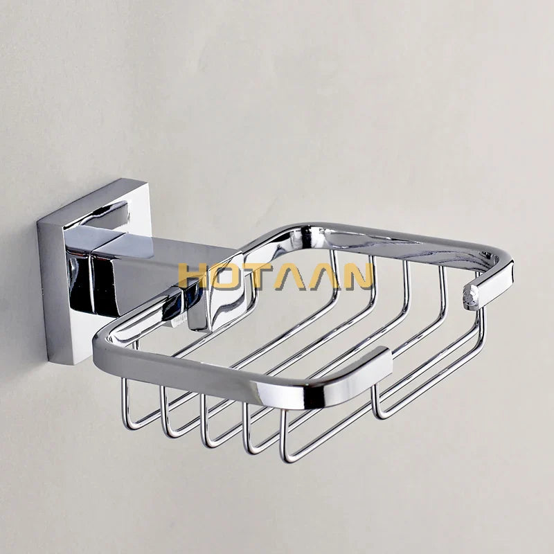 Afralia™ Stainless Steel Bathroom Accessories Set: Soap Dish, Basket, & More - YT11390