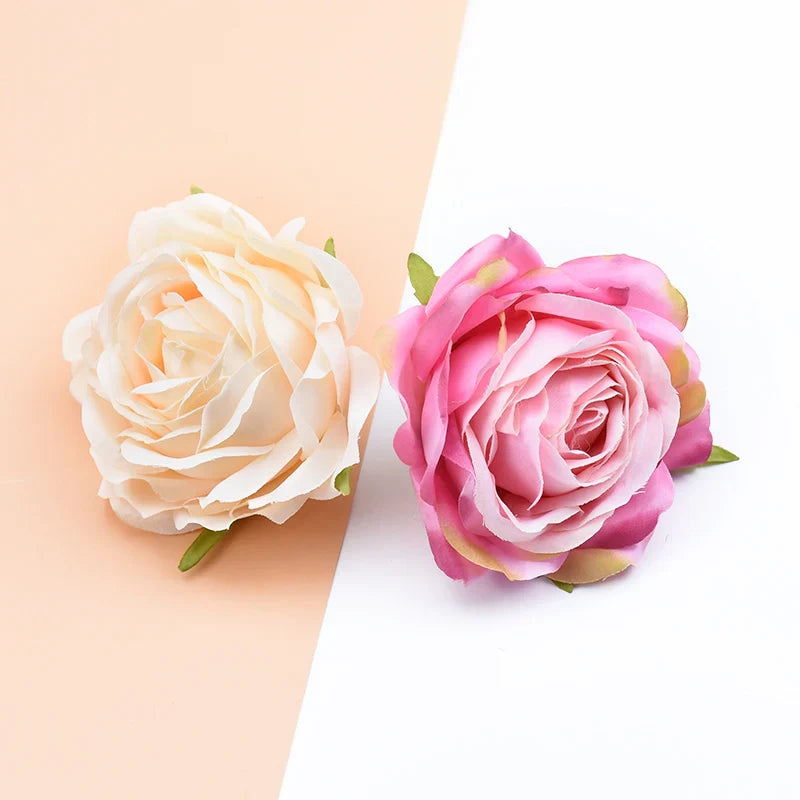 Afralia™ Rose Silk Flowers Wall Decor Artificial Flowers Home Wedding DIY Bouquet