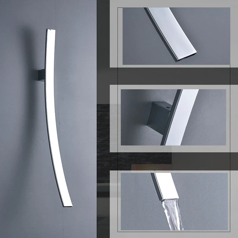 Afralia™ Waterfall Bathtub Faucet Mixer with Long Spout and Hot/Cold Water Controls