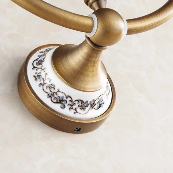 Afralia™ Antique Bronze Towel Ring – Solid Brass Wall Mounted Holder for Bathroom