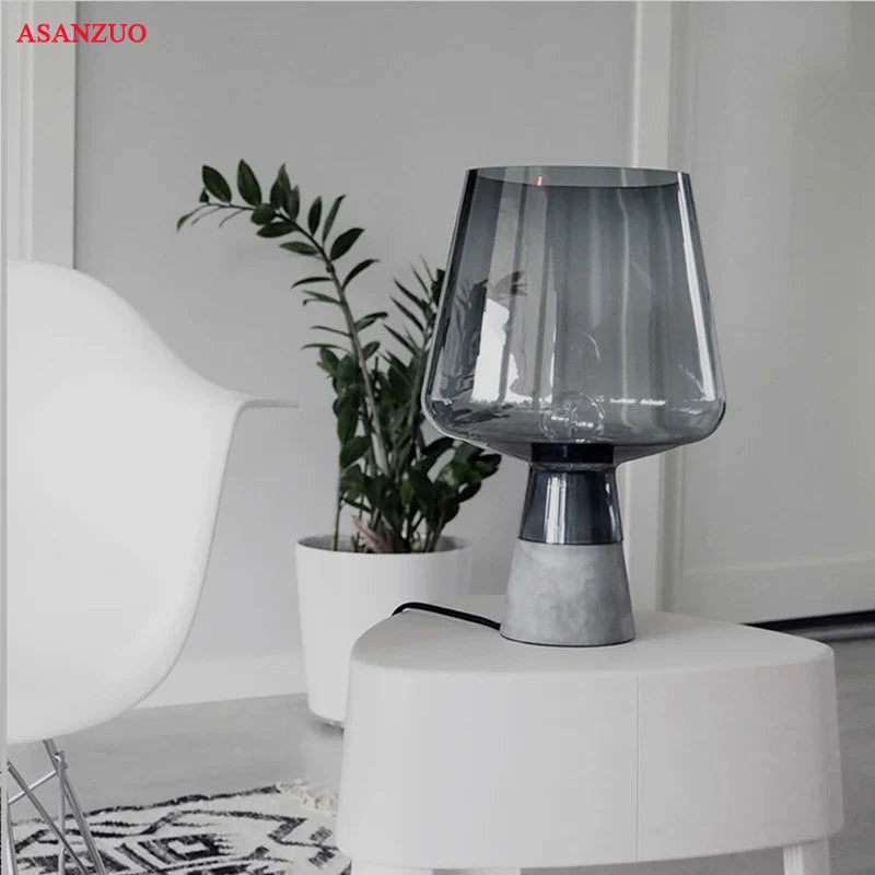 Afralia™ Nordic Cement LED Table Lamp for Bedroom Living Room, E14/E27 Modern Design