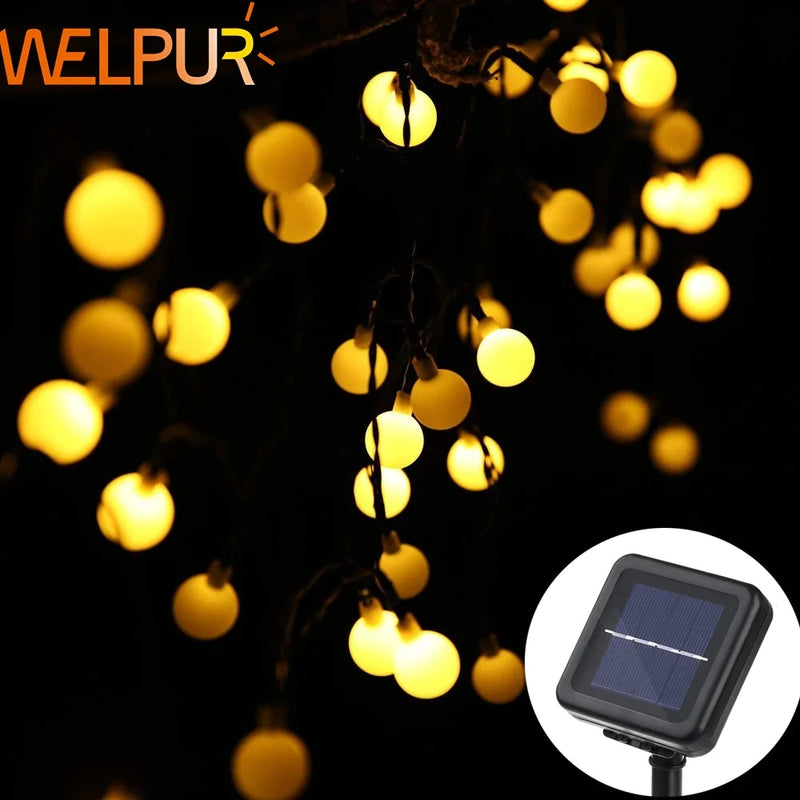 Afralia™ Solar Fairy Lights Outdoor String 5m 7m 12m LED Garden Party Christmas Decor