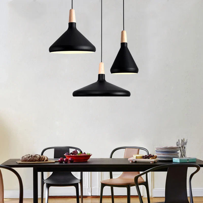 Afralia™ Vintage Industrial Wood Pendant Lights for Aisle, Retro Coffee Bar Lighting