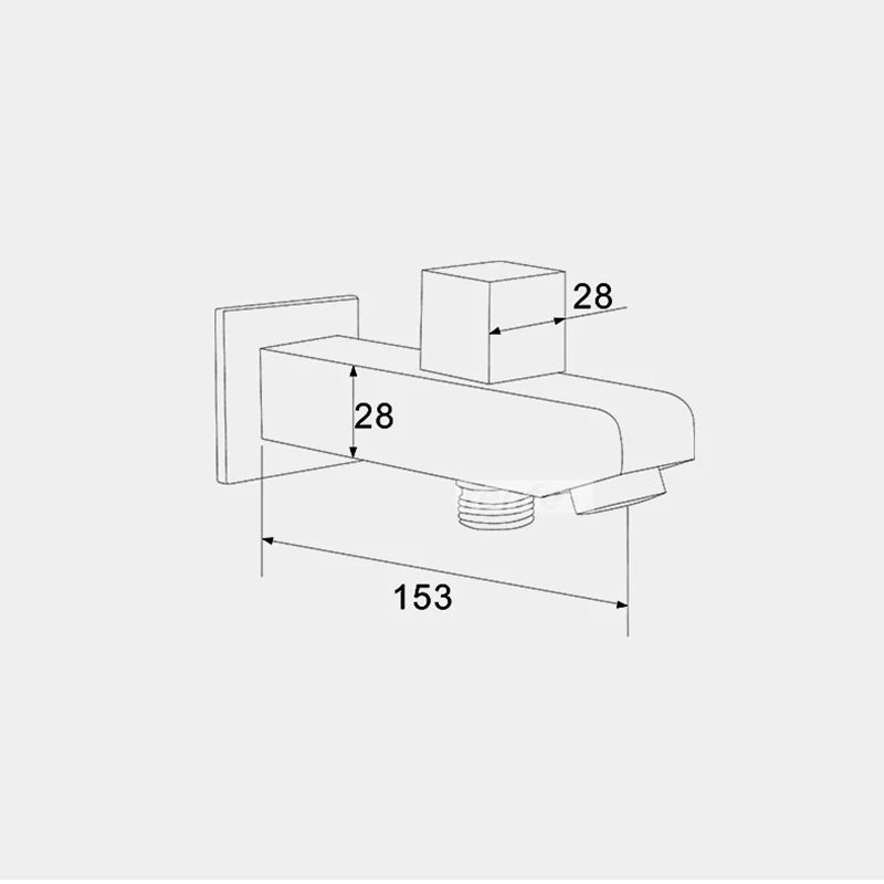 Afralia™ Brass Wall Mount Tub Spout Filler with Diverter - 2-Way Bathroom Accessory