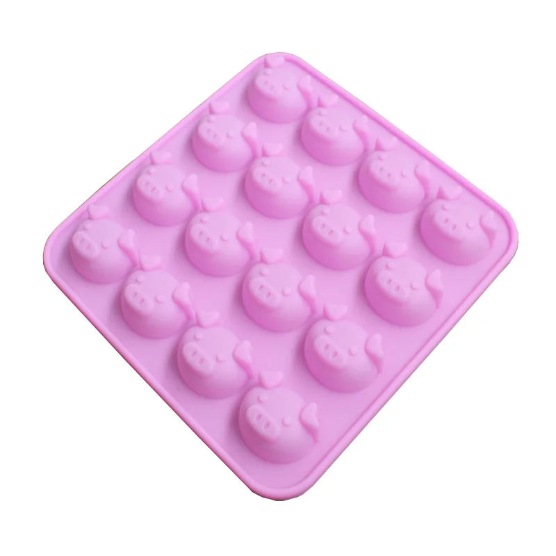 Afralia™ Cute Pig Head Silicone Cake Mold for Chocolate, Soap - DIY Piggy Mold