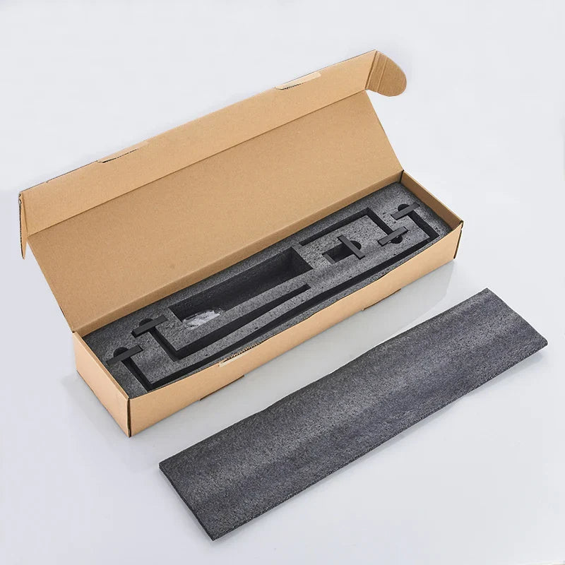 Afralia™ Brushed Nickel Bathroom Hardware Set: Robe Hook, Towel Rail, Bar Rack, Shelf, Tissue Holder