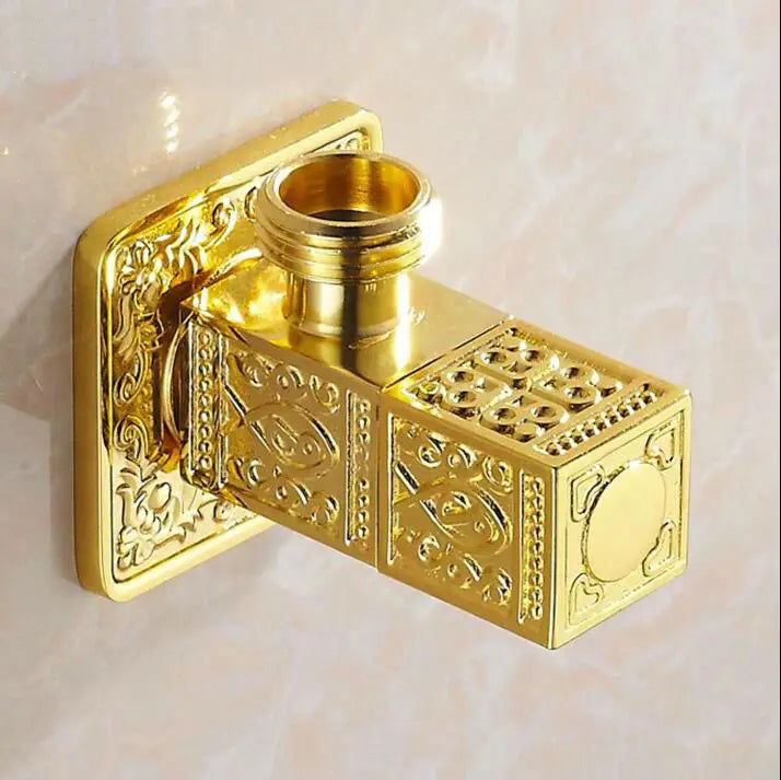Afralia™ Brass Bathroom Angle Stop Valve Antique Finish Filling Valves JM525