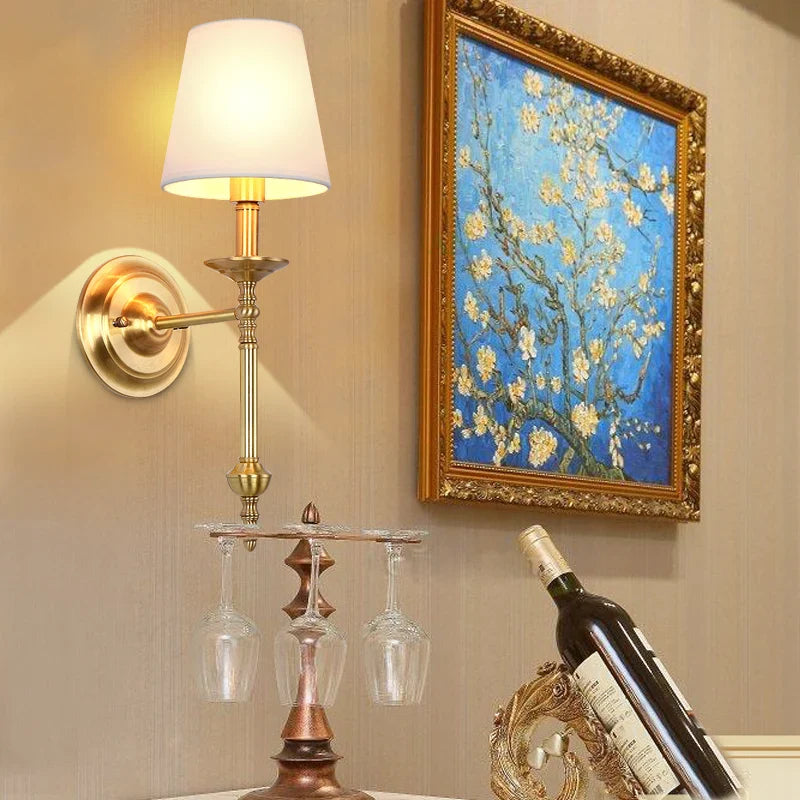 Afralia™ Copper Vintage LED Wall Sconce for Home Living Room Lighting