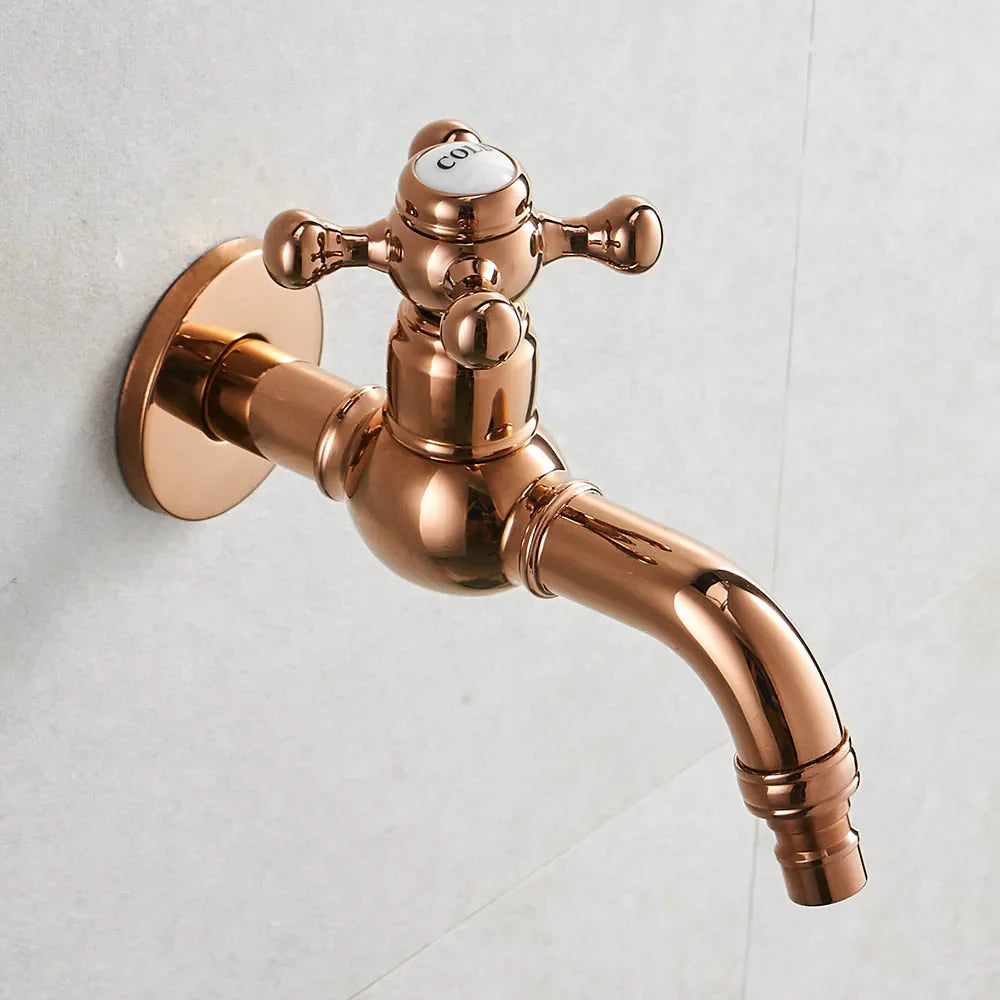 Afralia™ Long Garden Crane Chrome Brass Bathroom Faucet