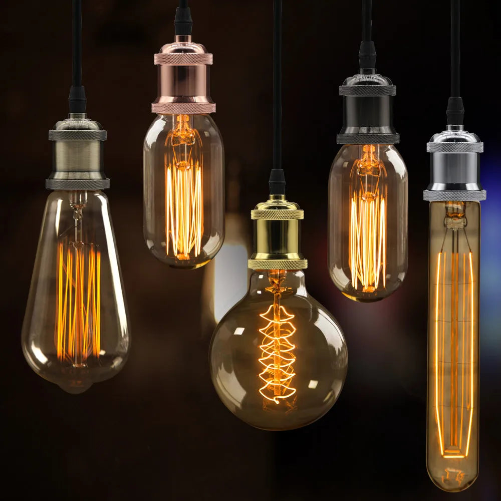 Afralia™ Retro Style E27 Pendant Light Holder with Switch, 110V/220V Socket