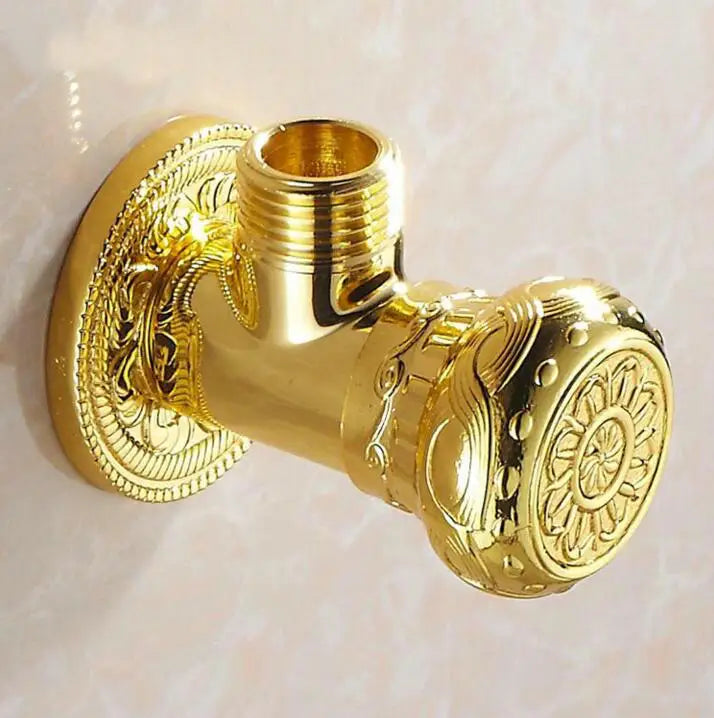 Afralia™ Brass Bathroom Angle Stop Valve Antique Finish Filling Valves JM525