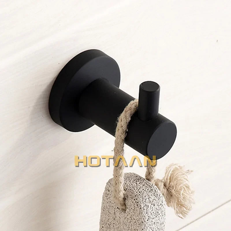 Afralia™ Stainless Steel Robe Hook Wall Mount Towel Holder Bathroom Accessories