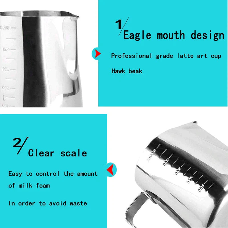 Afralia™ Milk Frother Set: Pitcher & Electric Foam Maker for Latte/Cappuccino