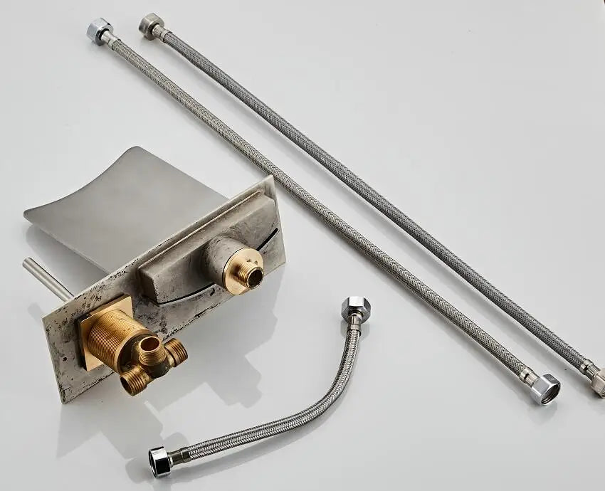 Afralia™ LED Waterfall Wall Mount Bath Faucet with Temperature Control