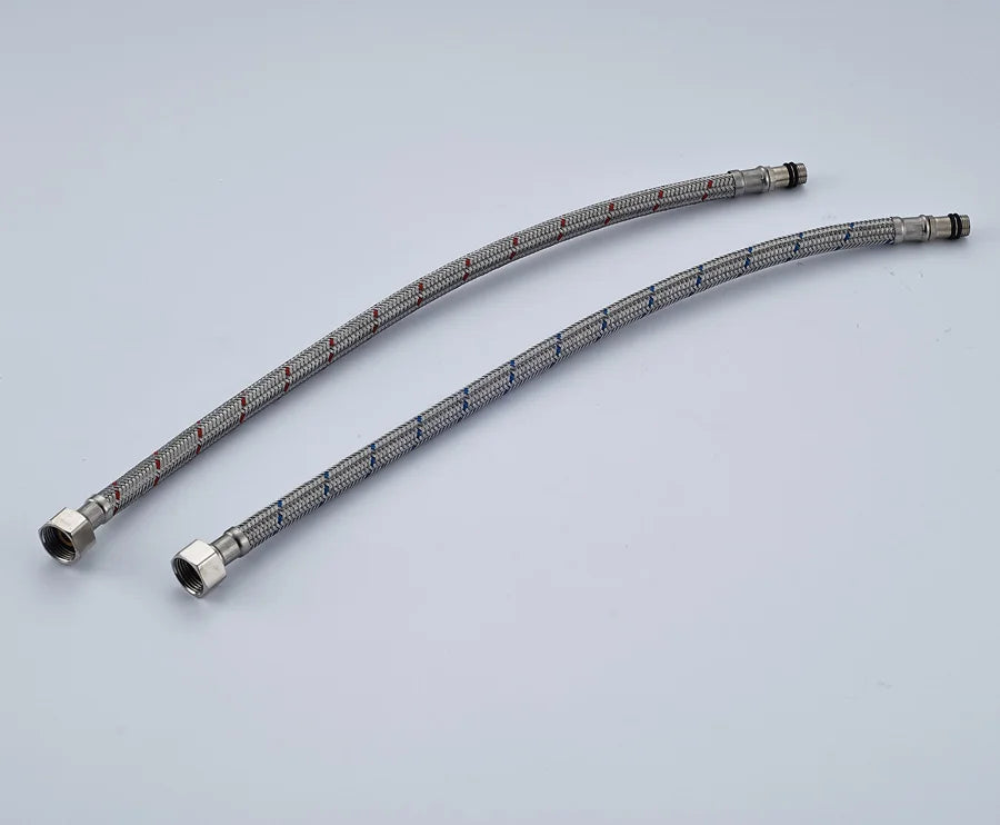 Afralia™ 40cm Stainless Steel Faucet Plumbing Hose for Hot & Cold Water